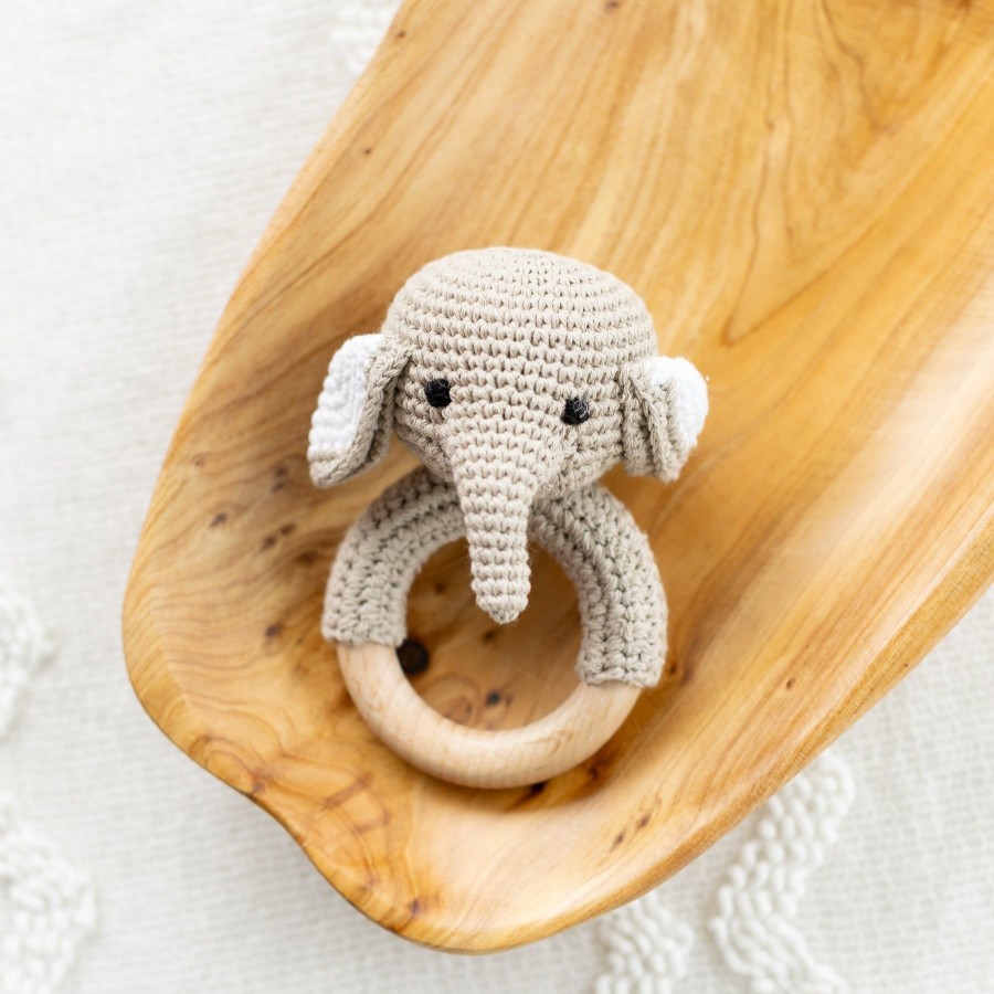 Baby Elyse Breanne | Grey Ellie Crochet Rattle