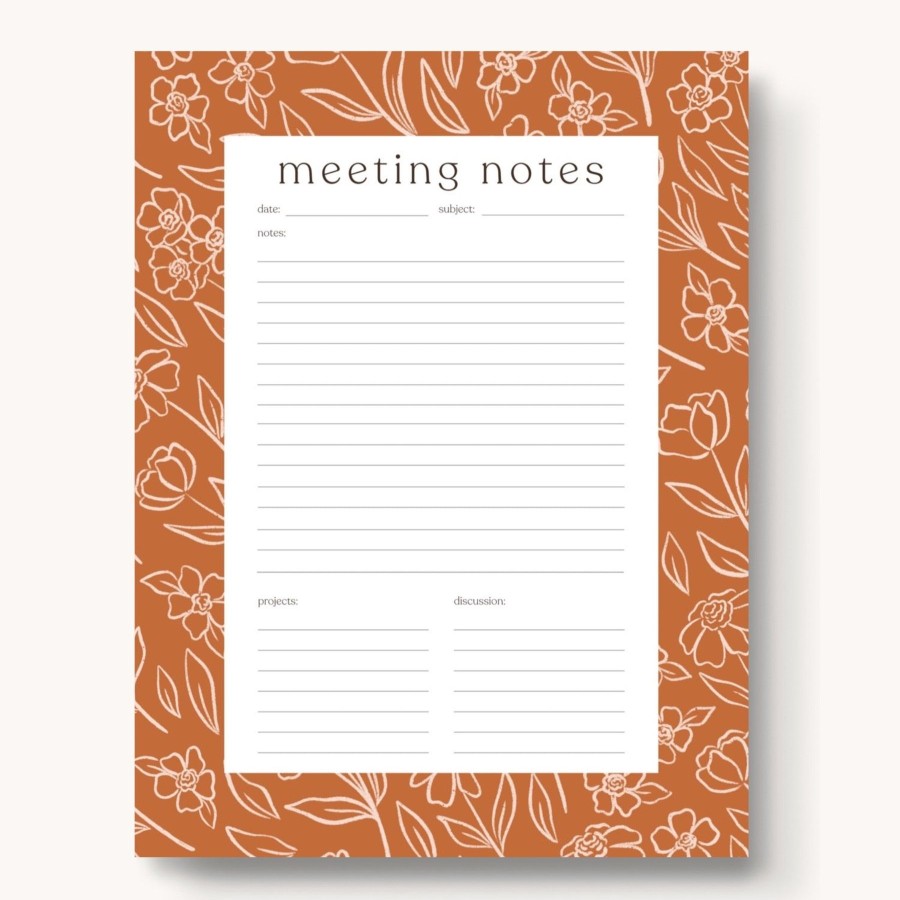 Stationery Elyse Breanne Cards & Paper | Meeting Notes Notepad, 11X8.5"