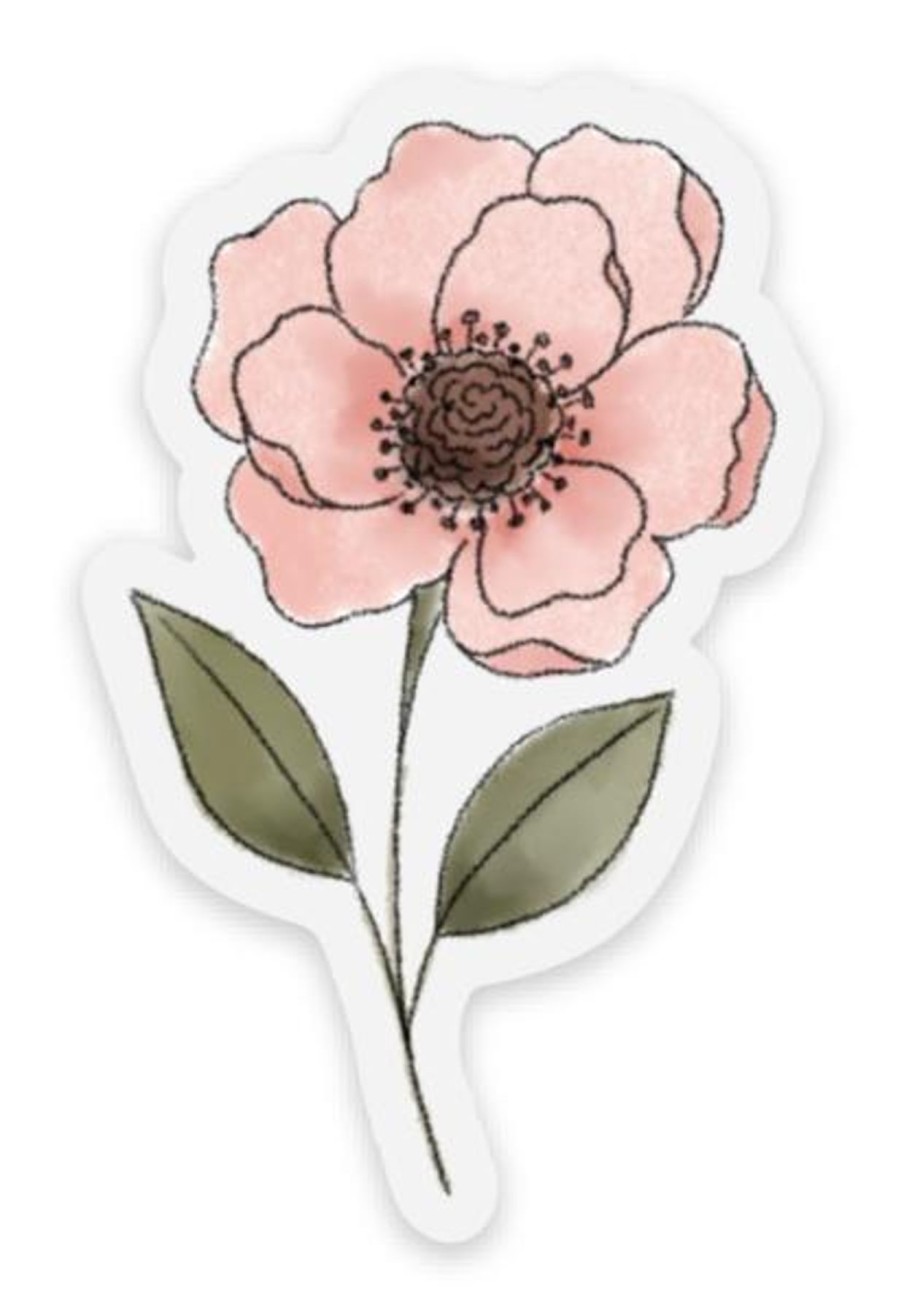 Stickers Elyse Breanne Florals | Clear Waterproof Vinyl Sticker, 2.25X1.5"