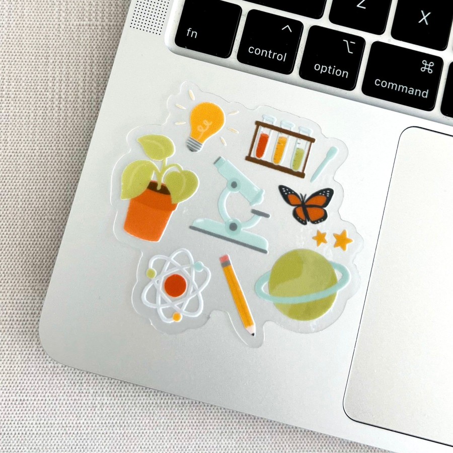 Stickers Elyse Breanne Teacher | Clear Waterproof Vinyl Sticker, 3X3"