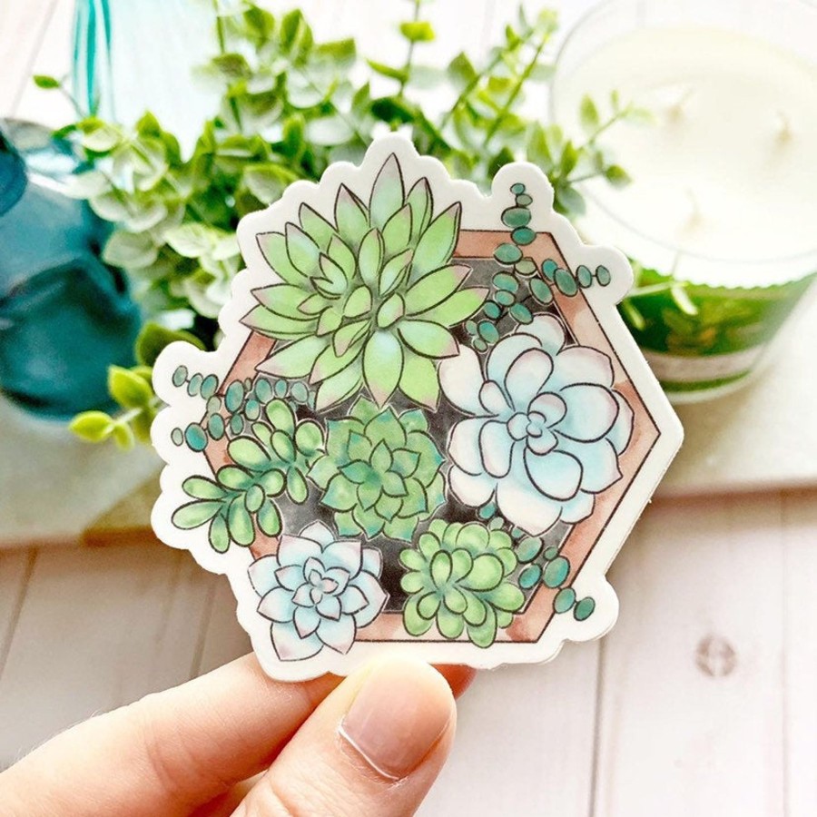 Stickers Elyse Breanne Plants | Waterproof Vinyl Sticker, 3X3"