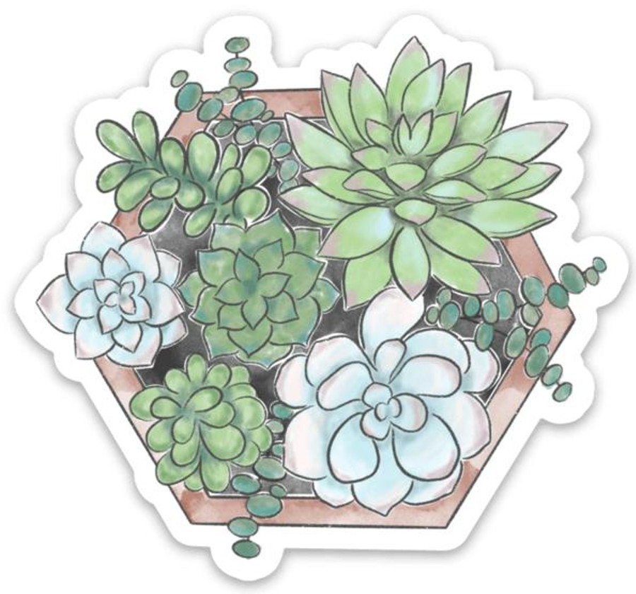 Stickers Elyse Breanne Plants | Waterproof Vinyl Sticker, 3X3"