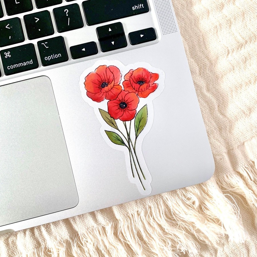 Stickers Elyse Breanne Florals | Clear Waterproof Vinyl Sticker, 3.5X2.25"