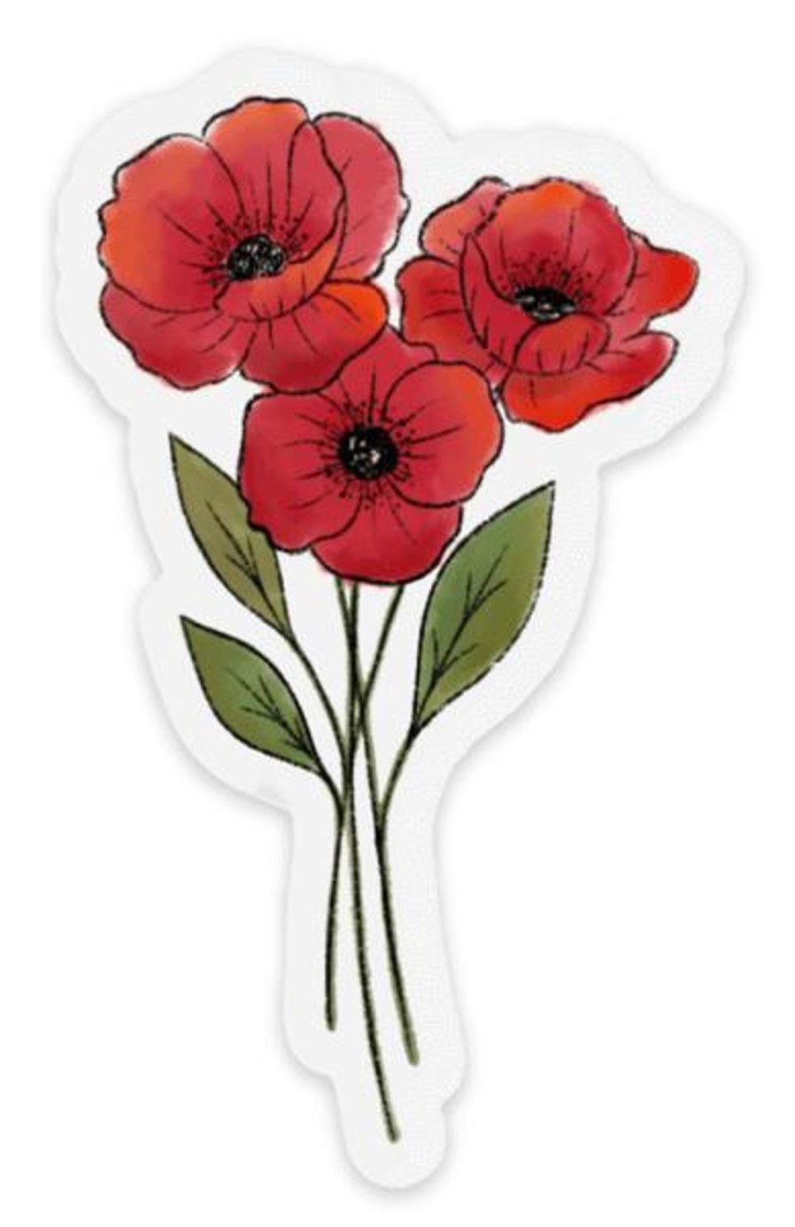 Stickers Elyse Breanne Florals | Clear Waterproof Vinyl Sticker, 3.5X2.25"