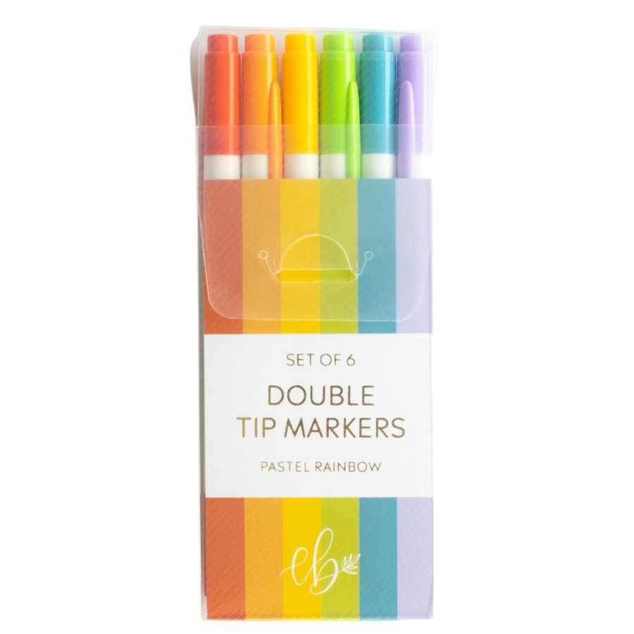 Stationery Elyse Breanne Books & Accessories | Set Of 6 Double Tip Highlighter Markers