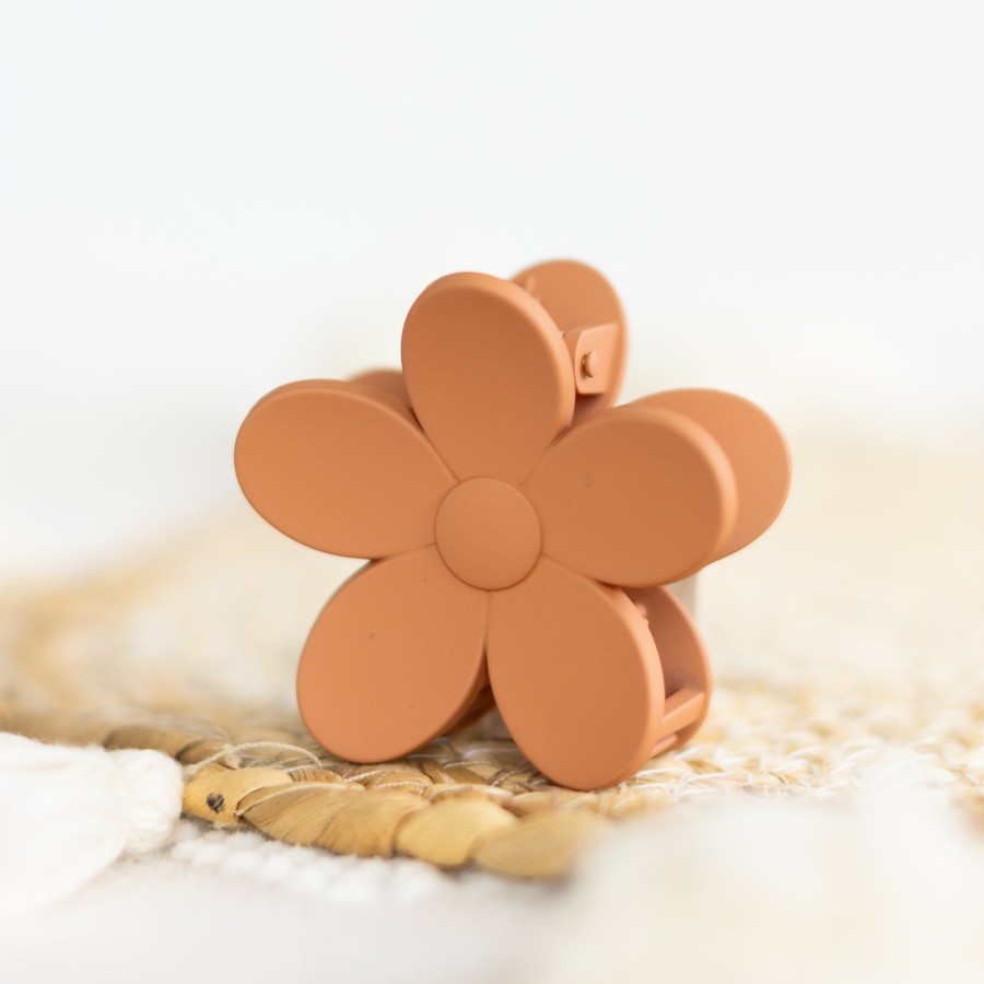 Apparel And Accessories Elyse Breanne | Small Terracotta Flower Claw Clip