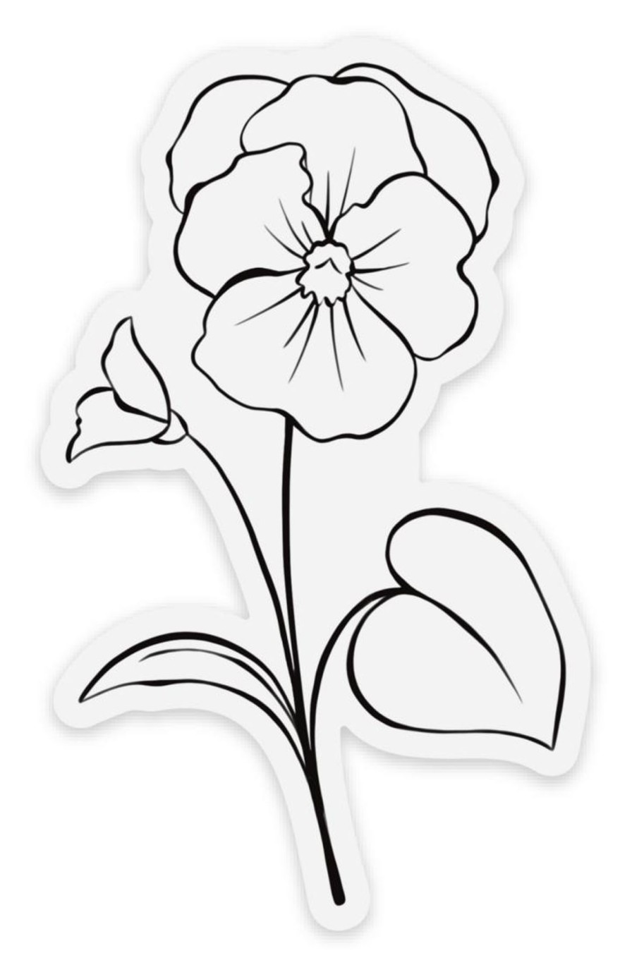 Stickers Elyse Breanne Florals | Clear Waterproof Vinyl Sticker, 2.2X3.25"