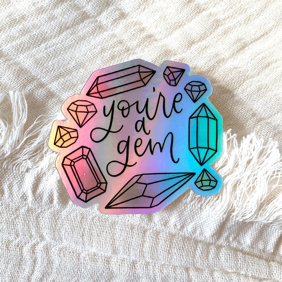 Stickers Elyse Breanne Quotes | Holographic Waterproof Vinyl Sticker, 3X2.5"