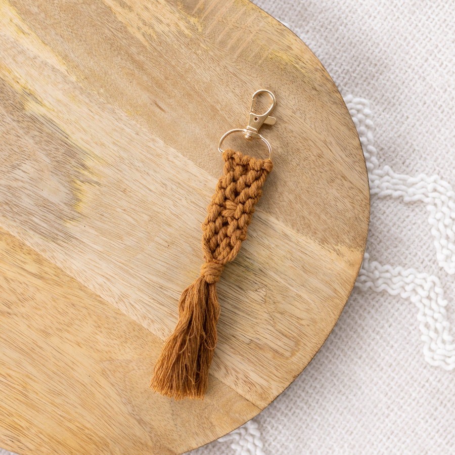 Apparel And Accessories Elyse Breanne | Toffee Macrame Keychain