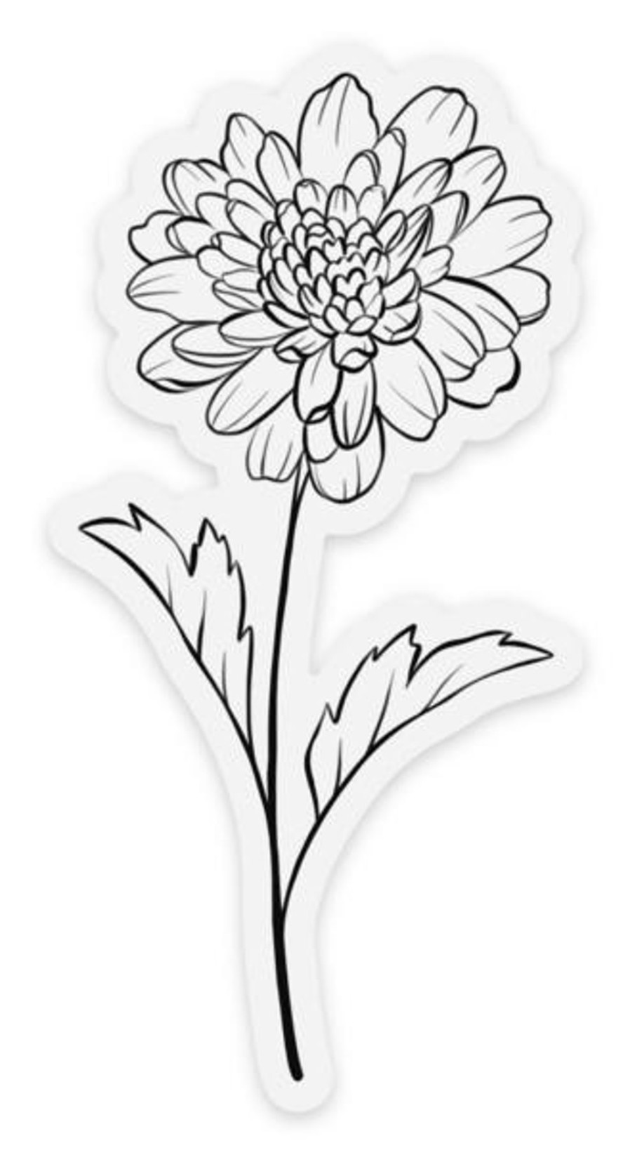 Stickers Elyse Breanne Birth Month Flowers | Clear Waterproof Vinyl Sticker, 1.8X3.5"