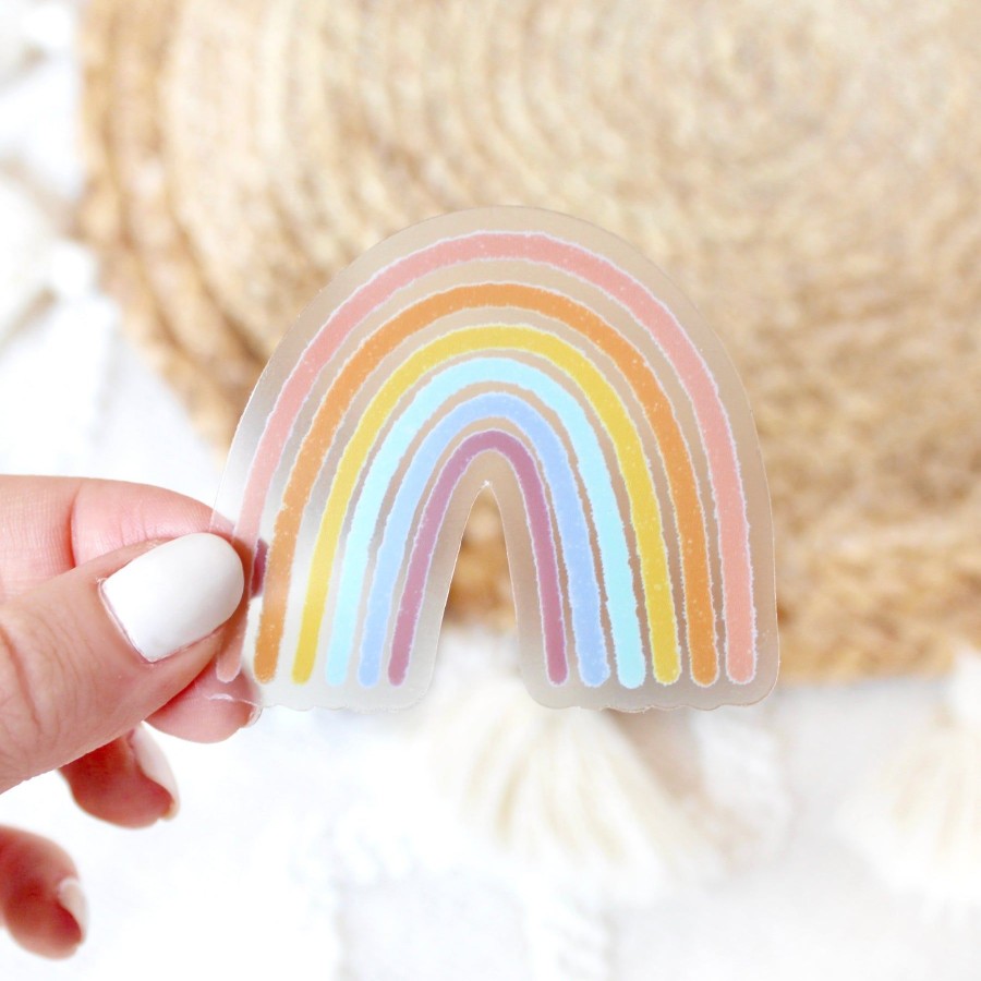 Stickers Elyse Breanne Rainbows | Clear Waterproof Vinyl Sticker, 2.5X2.5"