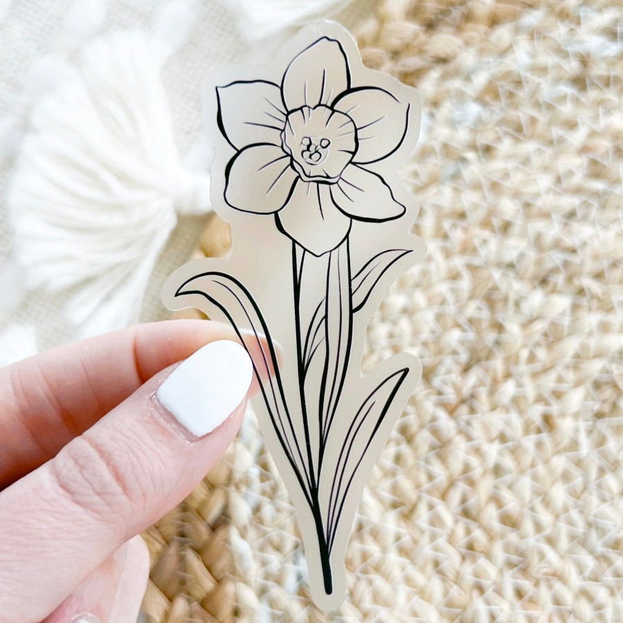 Stickers Elyse Breanne Florals | Clear Waterproof Vinyl Sticker, 1.7X3.5"