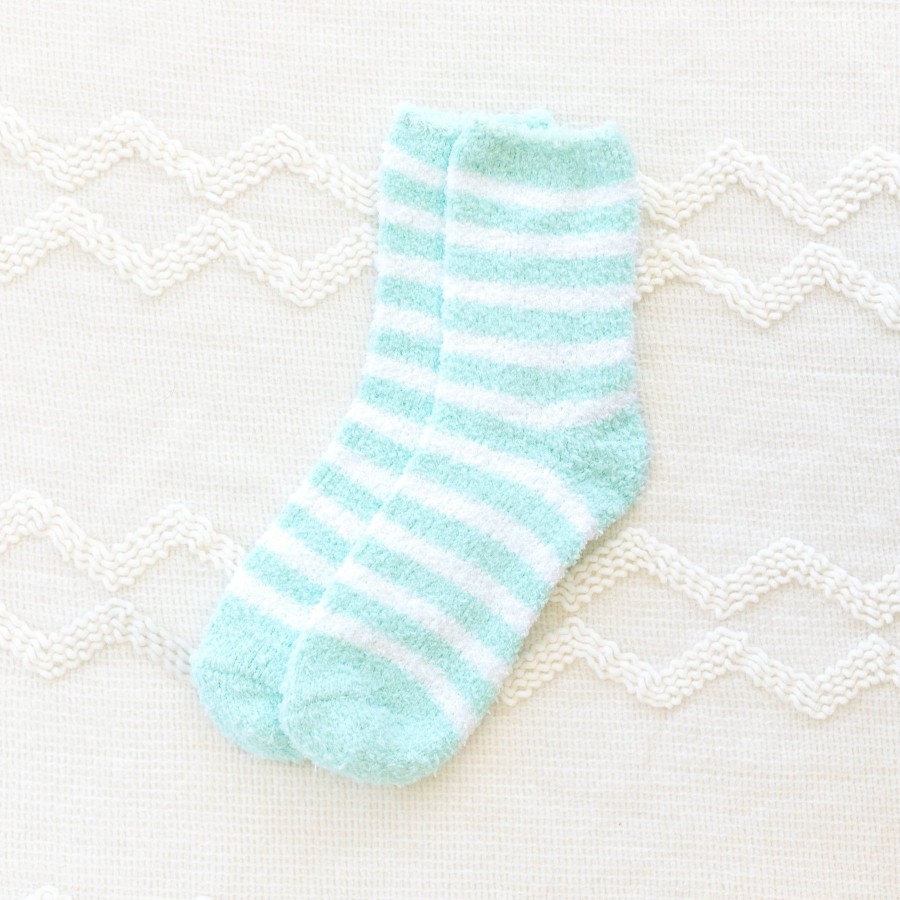 Apparel And Accessories Elyse Breanne | Sea Foam Stripe Socks