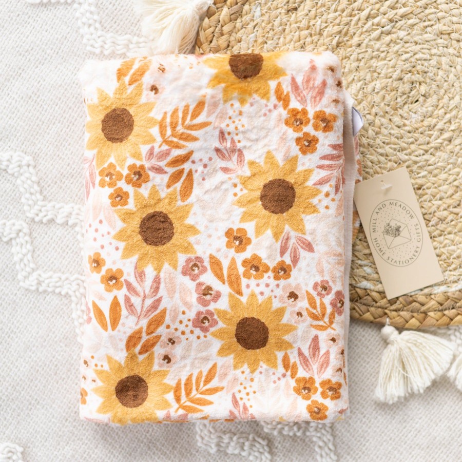 Home & Living Elyse Breanne Home Goods | Sunflower Field Baby Minky Blanket