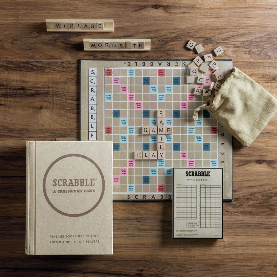 Home And Garden Elyse Breanne | Vintage Bookshelf Game-Scrabble