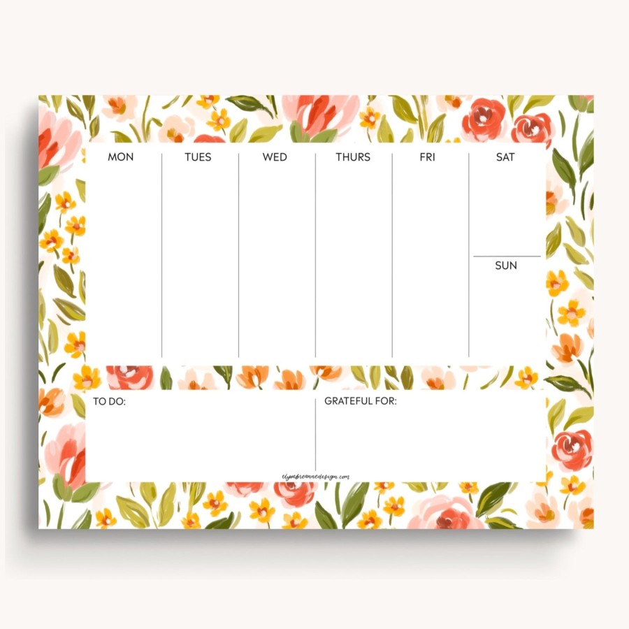 Stationery Elyse Breanne Planners | Weekly Planner Notepad, 8.5X11"