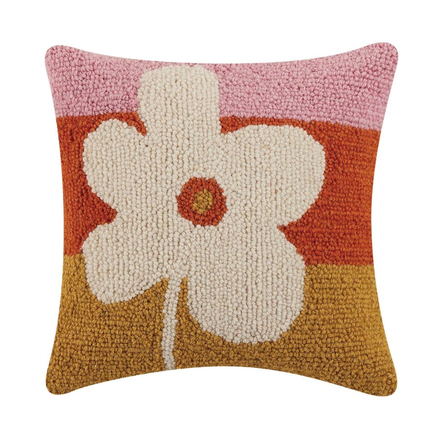 Home And Garden Elyse Breanne | Flower Stripe Hook Pillow