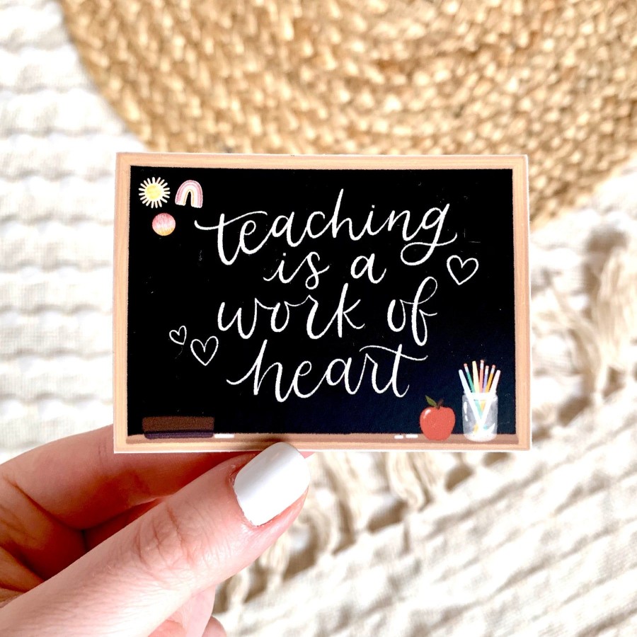 Stickers Elyse Breanne Teacher | Waterproof Vinyl Sticker, 3X2.25"