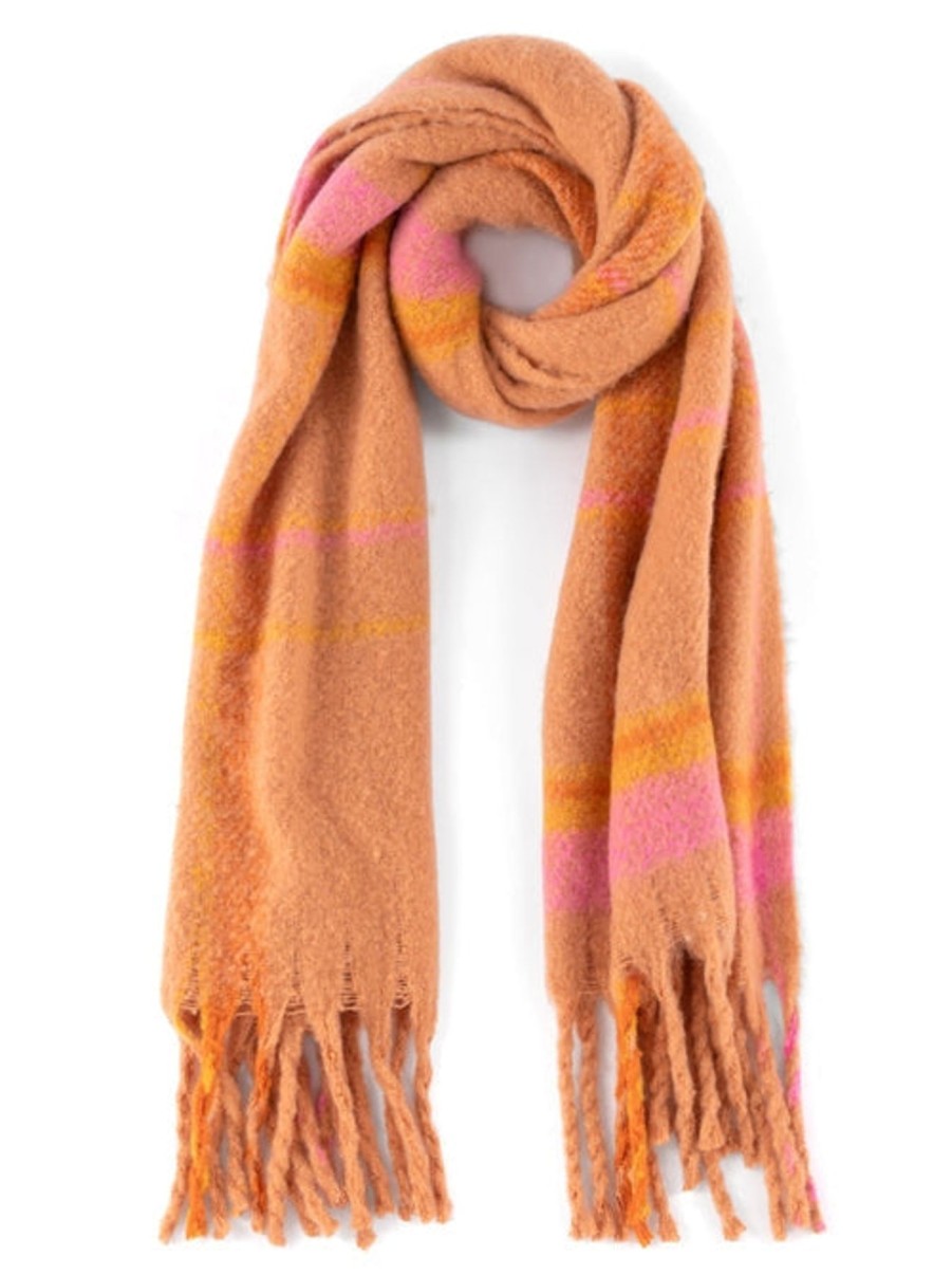 Apparel And Accessories Elyse Breanne | Salome Rust Scarf Blush Scarf