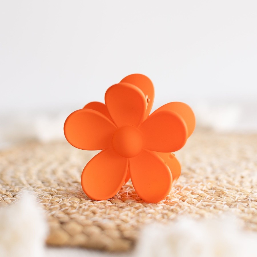 Apparel And Accessories Elyse Breanne | Coral Big Flower Claw Clip