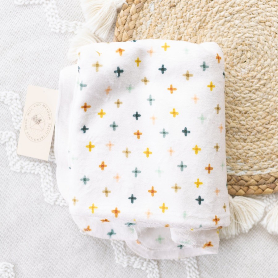 Baby Elyse Breanne | Farmhouse Crisscross Baby Minky Blanket