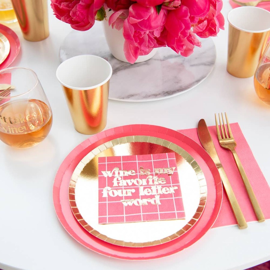 Home And Garden Elyse Breanne | Wine Is My Favorite Four Letter Word Cocktail Napkins