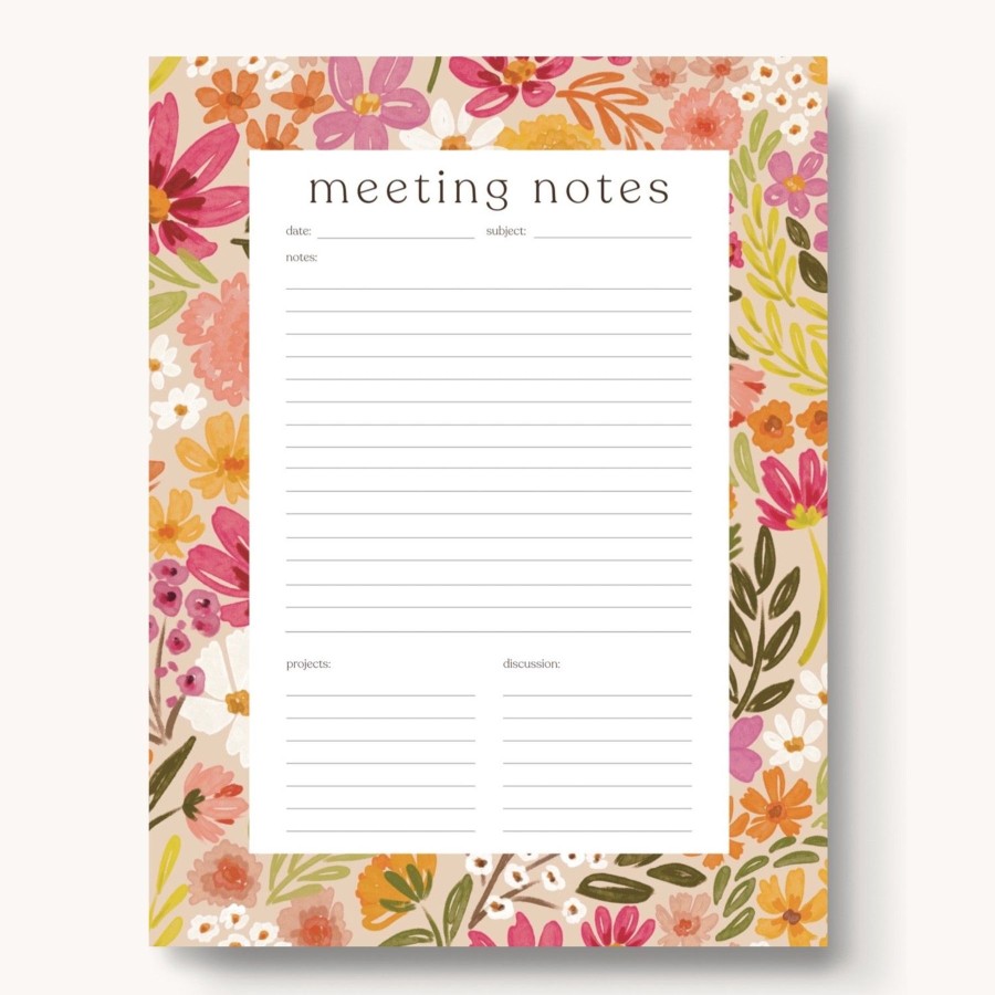 Stationery Elyse Breanne Cards & Paper | Meeting Notes Notepad, 11X8.5"