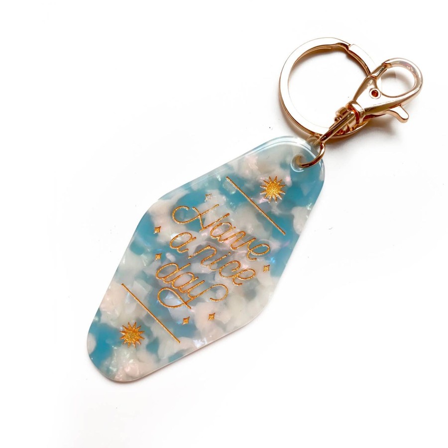 Accessories Elyse Breanne Keychains & Pins | Aquarius Horoscope Motel Keychain