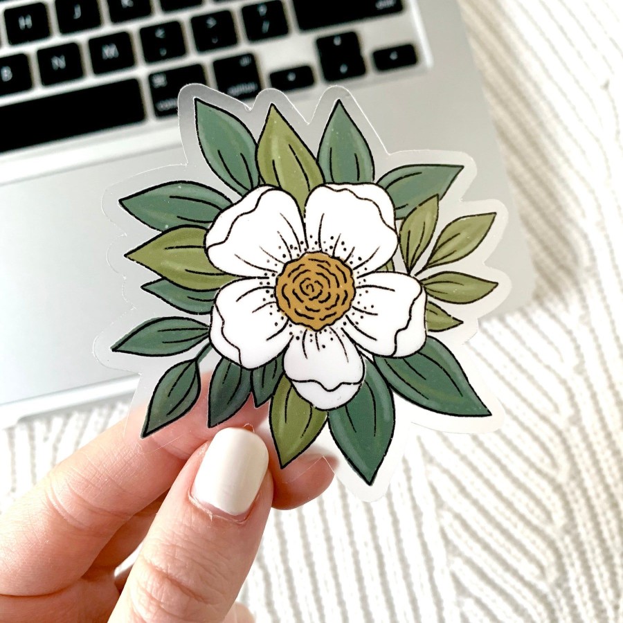 Stickers Elyse Breanne Florals | Clear Waterproof Vinyl Sticker, 3.25X3.25"