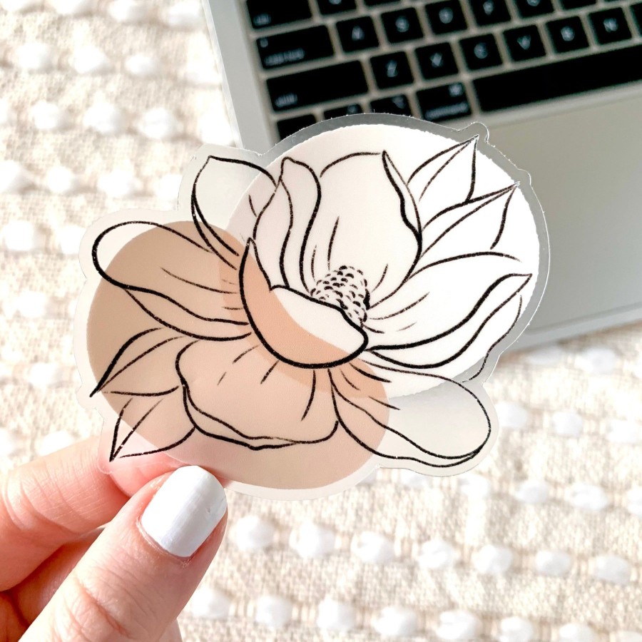 Stickers Elyse Breanne Florals | Clear Waterproof Vinyl Sticker, 3.25X3"