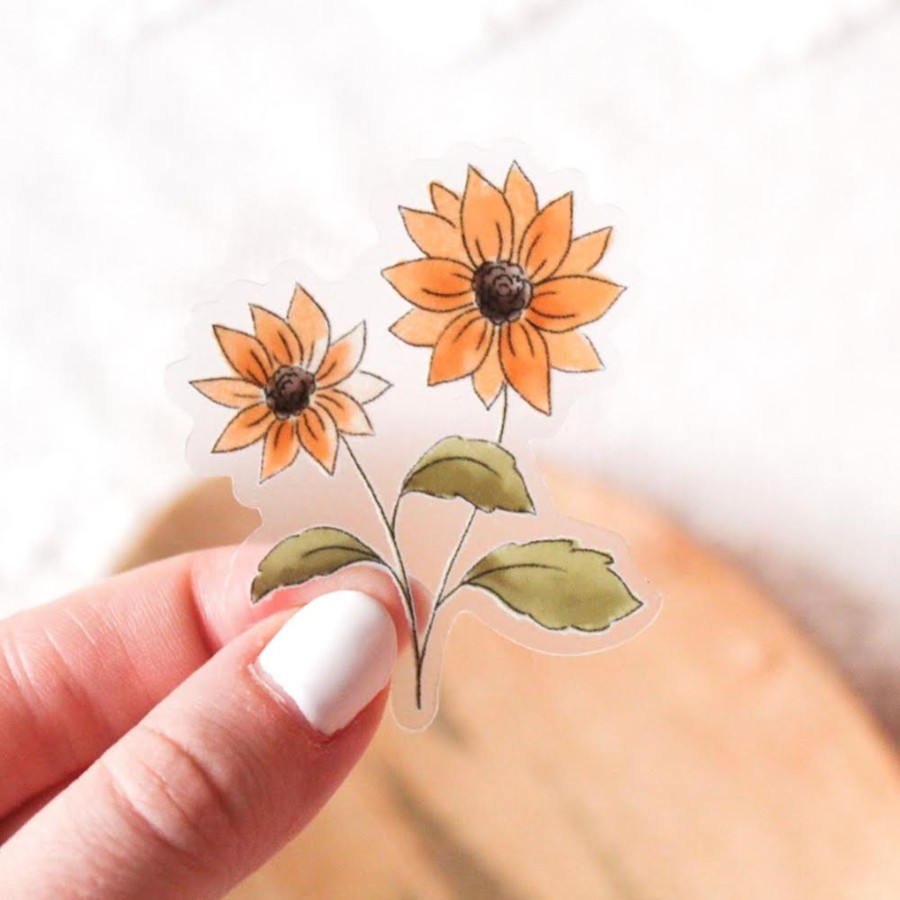 Stickers Elyse Breanne Florals | Clear Waterproof Vinyl Sticker, 2.25X2"