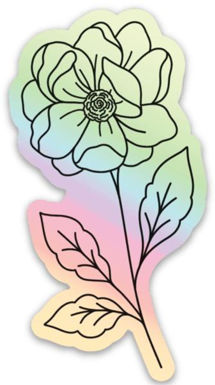 Stickers Elyse Breanne Florals | Holographic Anemone Sticker, 3X1.5"