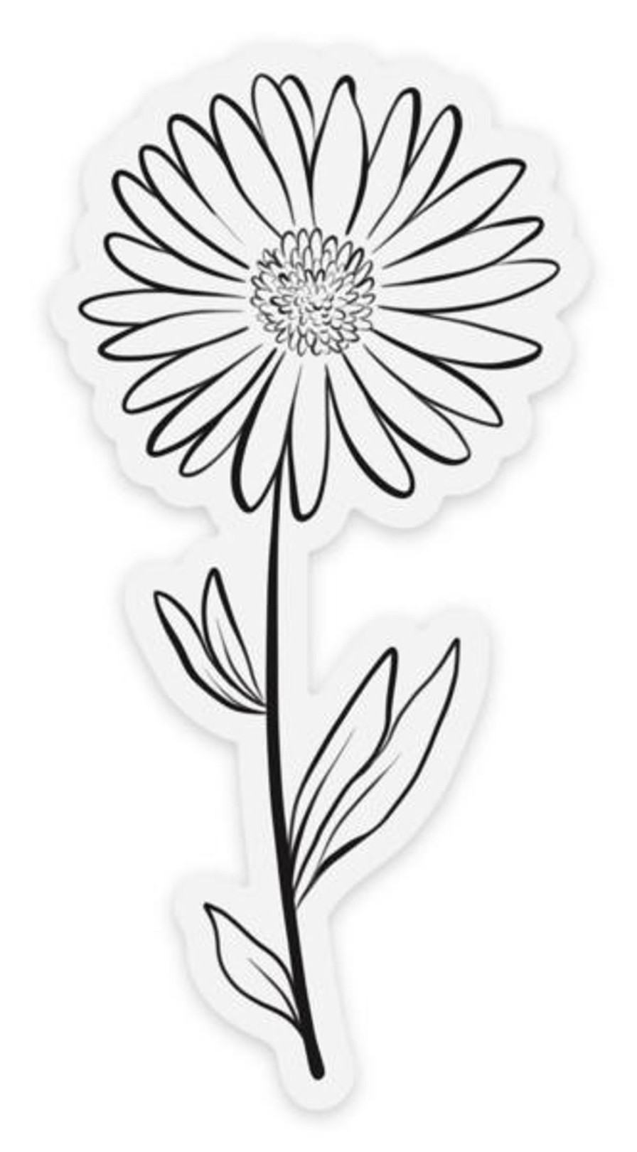 Stickers Elyse Breanne Birth Month Flowers | Clear Waterproof Vinyl Sticker, 1.8X3.5"