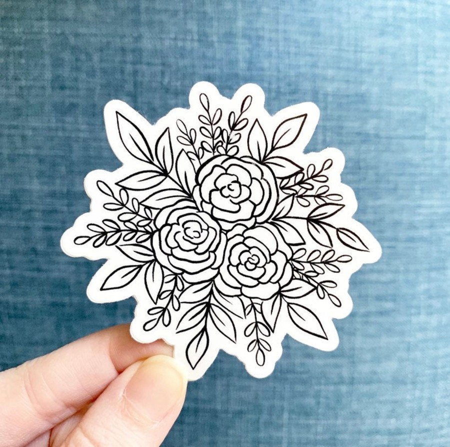 Stickers Elyse Breanne Florals | Waterproof Vinyl Sticker, 3X2.75"