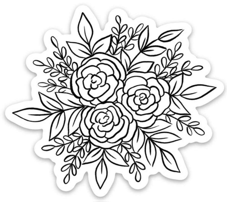 Stickers Elyse Breanne Florals | Waterproof Vinyl Sticker, 3X2.75"