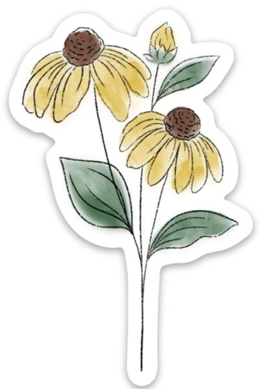 Stickers Elyse Breanne Florals | Waterproof Vinyl Sticker, 3X2"