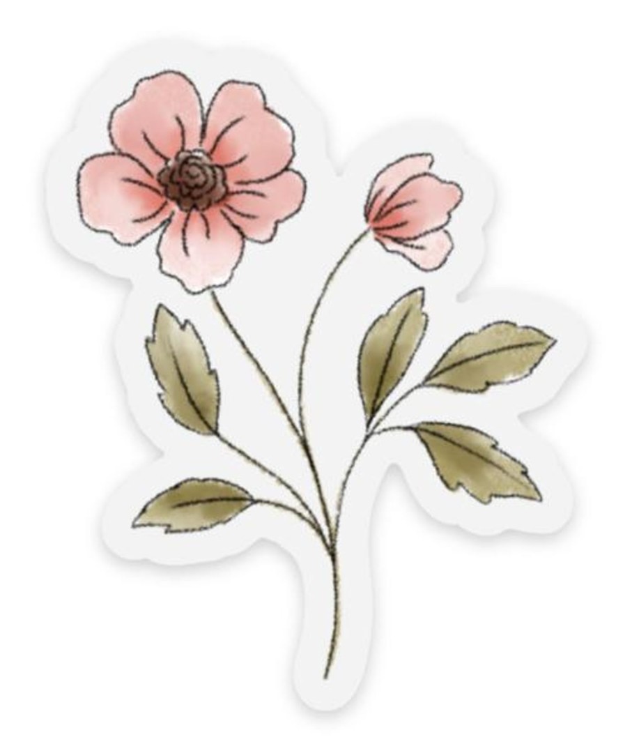 Stickers Elyse Breanne Florals | Clear Waterproof Vinyl Sticker, 2.5X2.75"