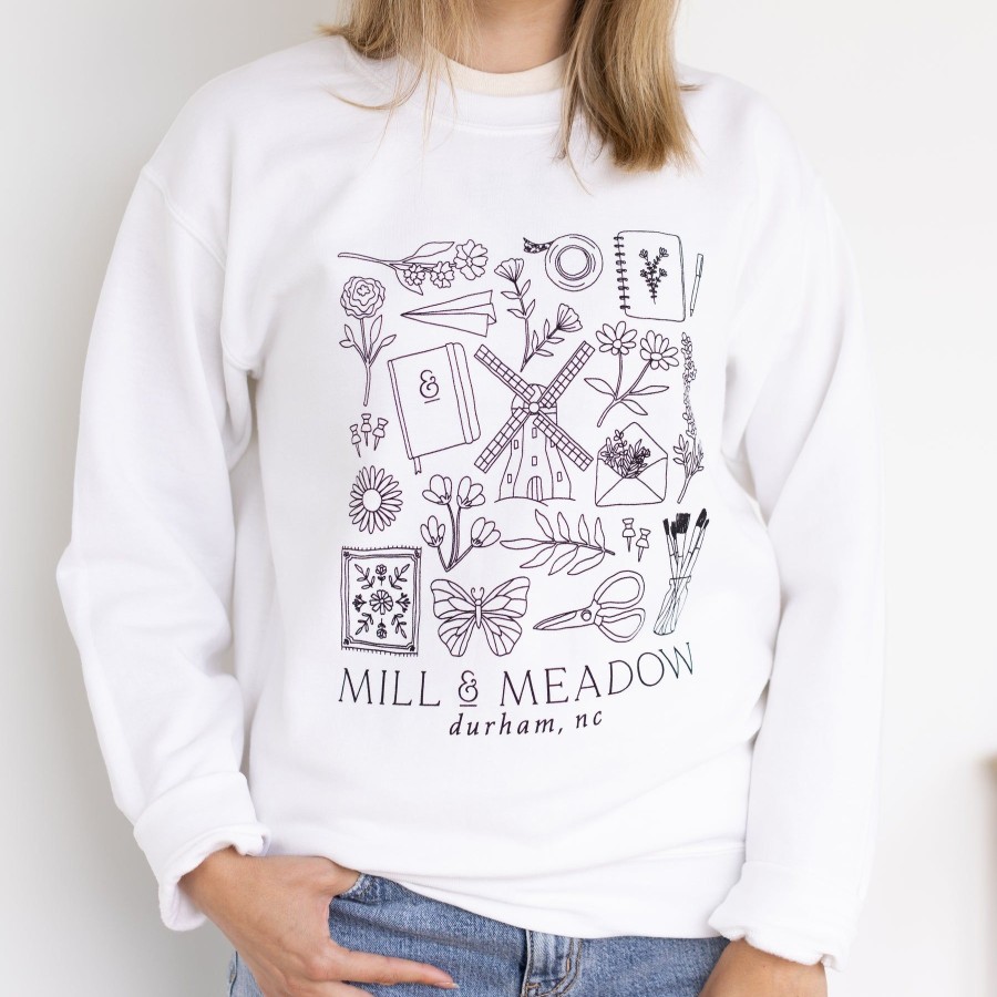 Apparel And Accessories Elyse Breanne | M&M Illustrations White Sweatshirt