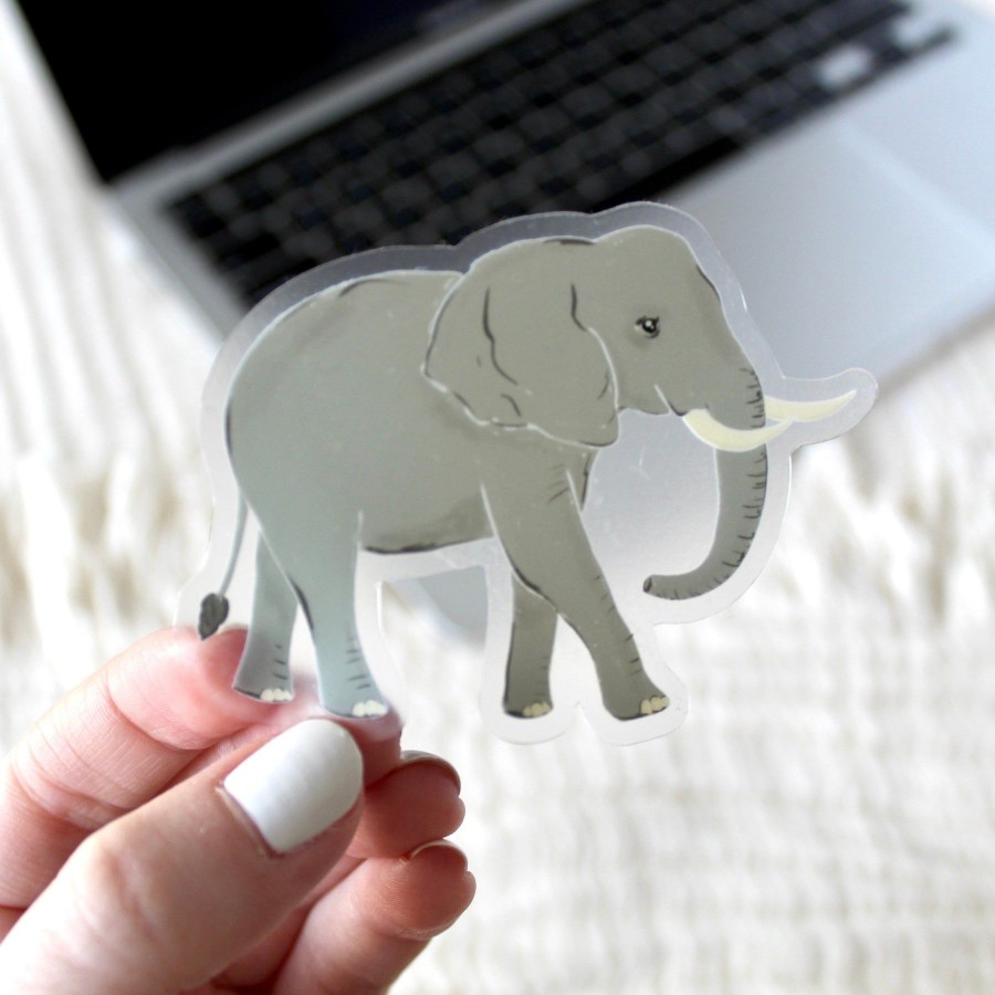 Stickers Elyse Breanne Animals | Clear Waterproof Vinyl Sticker, 3X2.5"