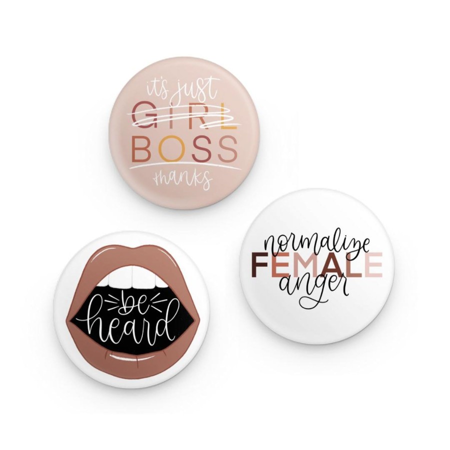 Accessories Elyse Breanne Keychains & Pins | Pack Of 3 Button Pins