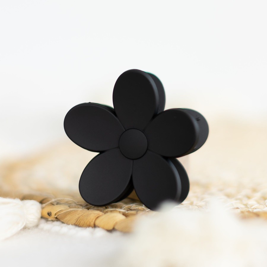 Apparel And Accessories Elyse Breanne | Small Black Flower Claw Clip