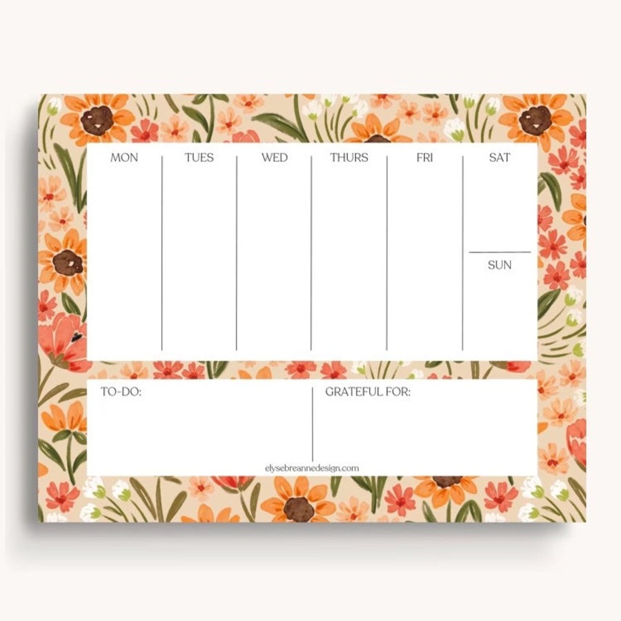 Stationery Elyse Breanne Cards & Paper | Weekly Planner Notepad, 8.5X11"