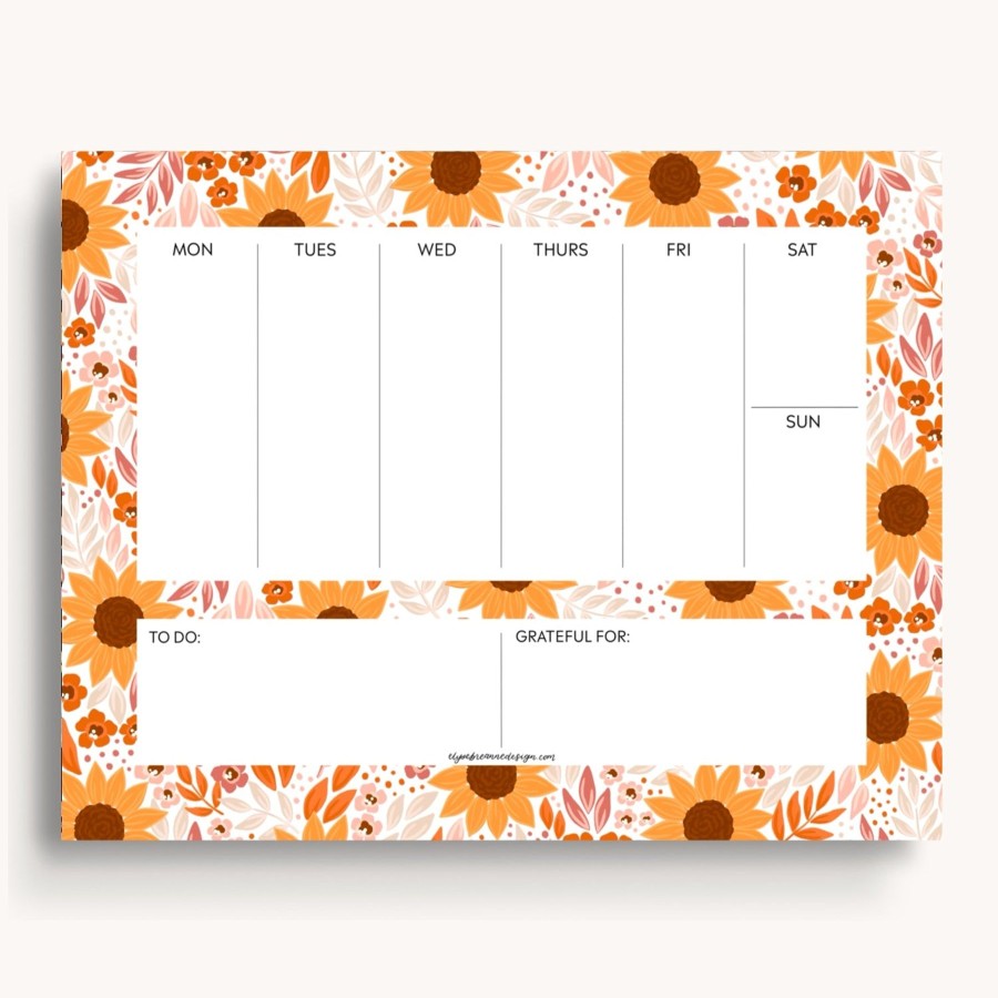 Stationery Elyse Breanne Cards & Paper | Weekly Planner Notepad, 8.5X11"