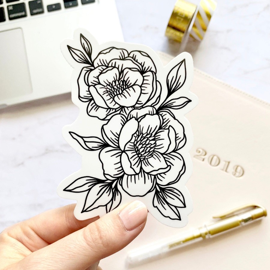 Stickers Elyse Breanne Florals | Waterproof Vinyl Stickers, 4X3"