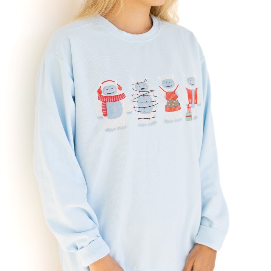 Apparel And Accessories Elyse Breanne | Yeti Powder Blue Sweatshirt