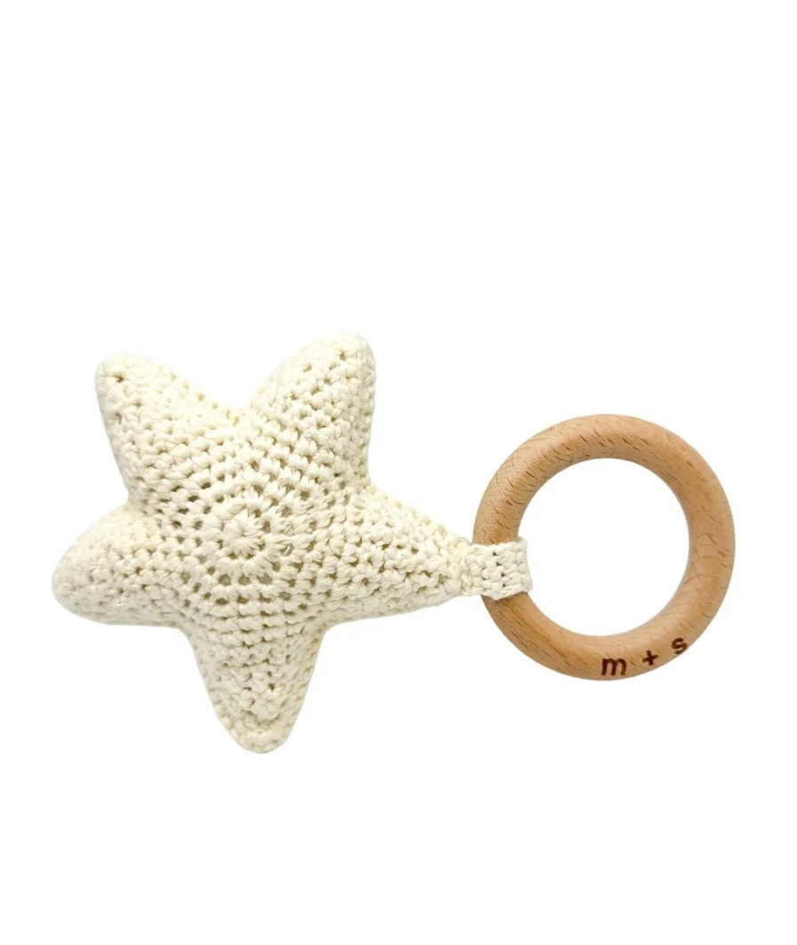 Baby Elyse Breanne | White Star Crochet Rattle