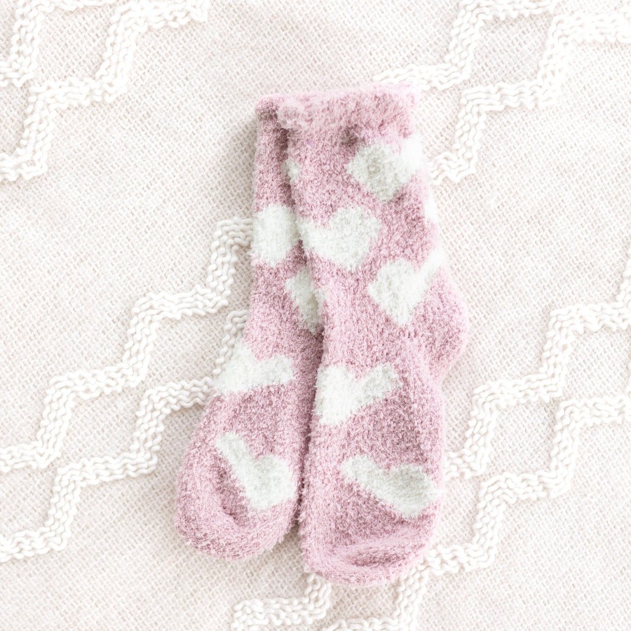 Apparel And Accessories Elyse Breanne | Pink Heart Socks