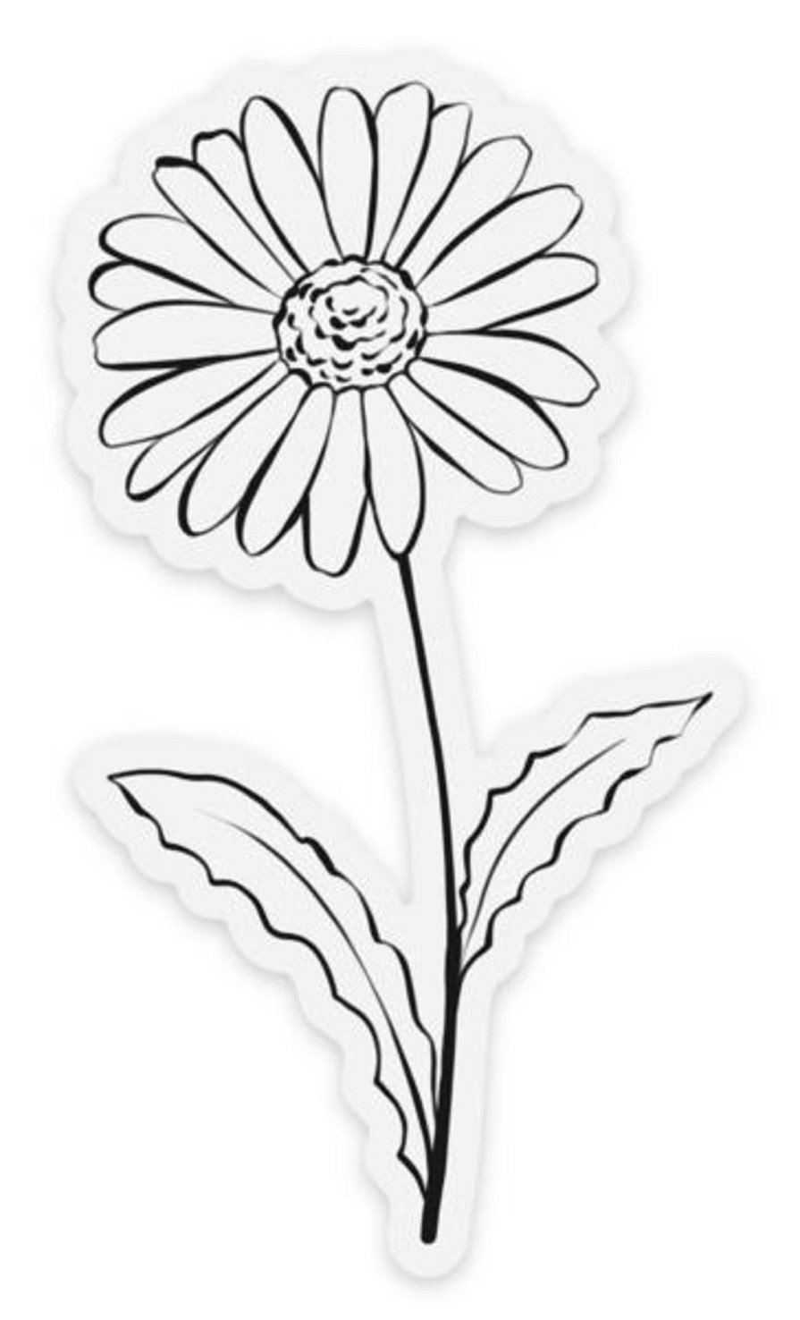 Stickers Elyse Breanne Birth Month Flowers | Clear Waterproof Vinyl Sticker, 2X3.5"