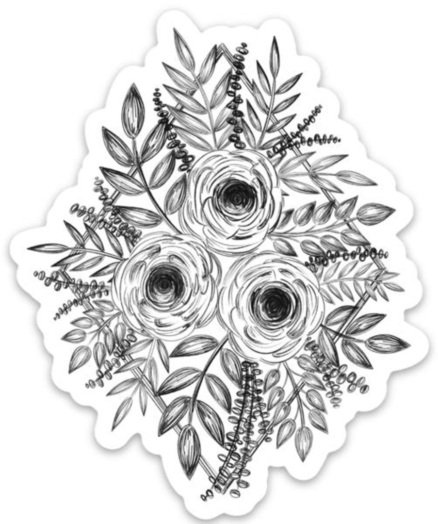 Stickers Elyse Breanne Florals | Waterproof Vinyl Sticker, 3.5X3"