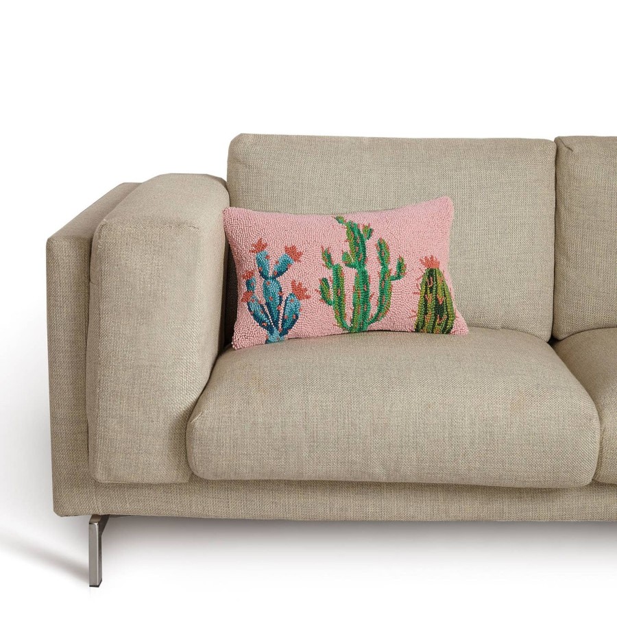 Home & Living Elyse Breanne Home Goods | Pretty Pink Cactus Hook Pillow